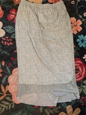 shein curve‎ plus  floral slip skirt 2x
